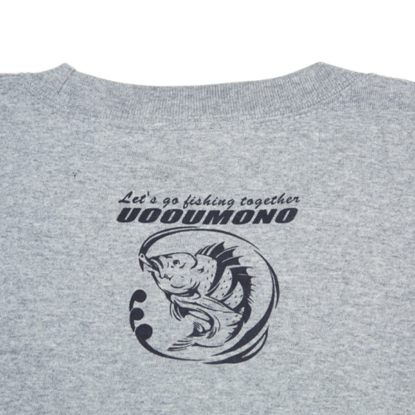 グレーTシャツ(クロダイ)えり