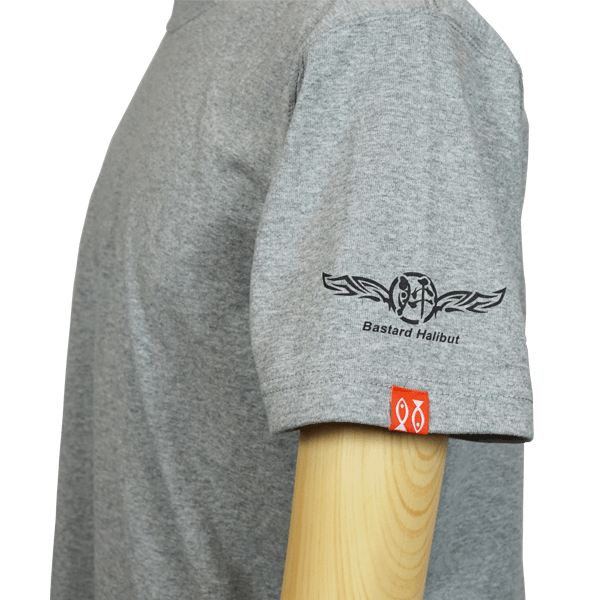 グレーTシャツ(ヒラメ)袖